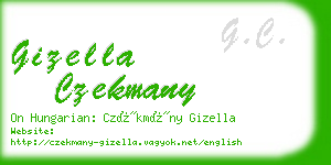 gizella czekmany business card